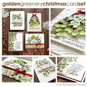 Golden Greenery Christmas Card Tutorial