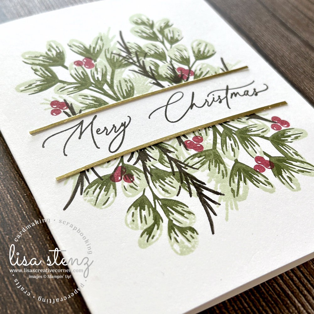 Golden Greenery Christmas Card Tutorial - Image 4